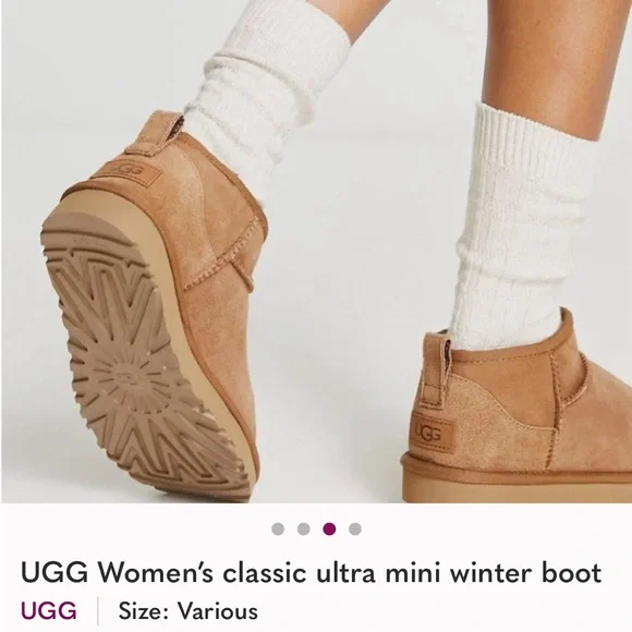 UGG Women's Classic Ultra Mini Boot - Chestnut - Picture 3 of 3
